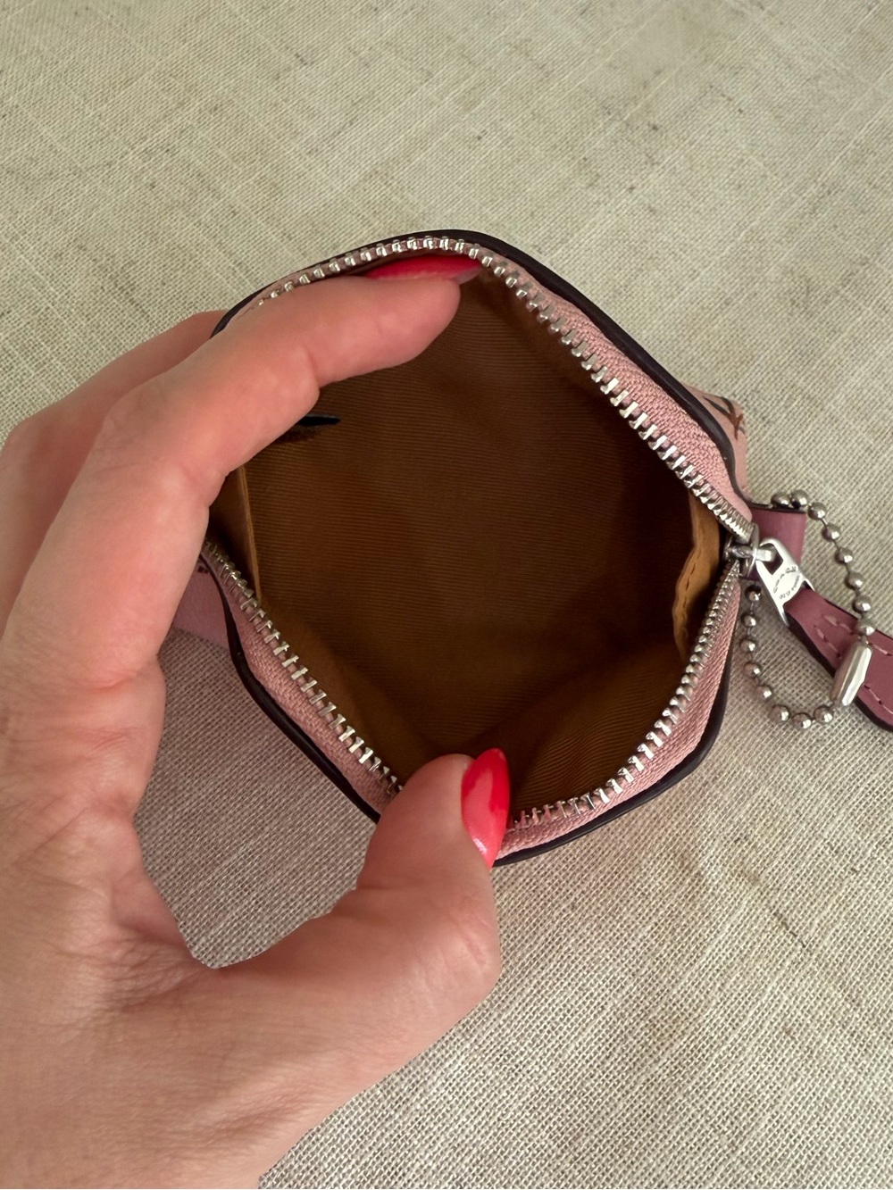 Coach Micro Mini Pink Floral Blossom Pouch - Picture 7 of 7
